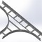 Тройник для лестничного лотка АМЛЛ 200х100х3000 (радиус поворота 600 мм)